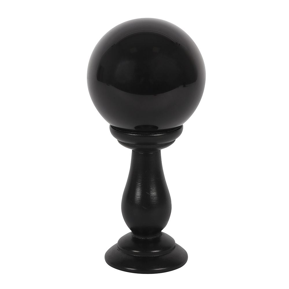 Small Black Crystal Ball on Stand - Wicked Witcheries