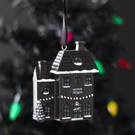 Haunted Holiday House Resin Christmas Decoration.