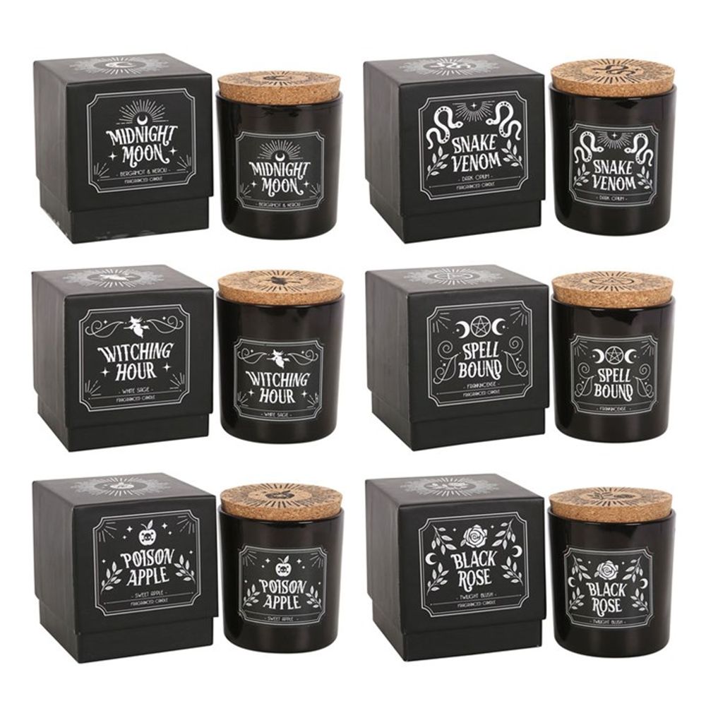 Set of 6 Midnight Ritual Candles.