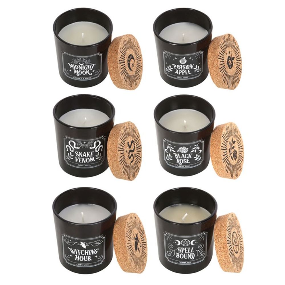 Set of 6 Midnight Ritual Candles.