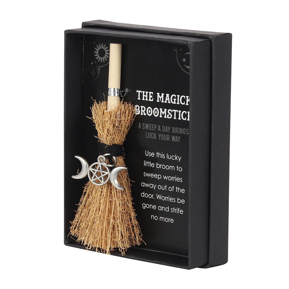 Triple Moon Mini Magick Broomstick.